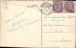 VINTAGE POSTCARD Interior Larchant of the church the vault of the virgin