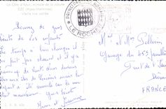 POSTAL MODERNA voutee del camino de la mujer mayor de Eze
