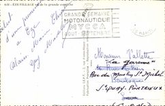 POSTAL MODERNA aldea de Eze vista de la cornisa grande