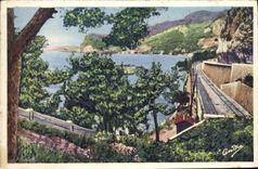 CPA Cote d'Eze Entre Nice Et Monte Carlo Monaco
