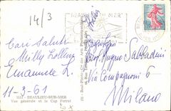 MODERN CARD Beaulieu On sea View and the Cape Ferrat