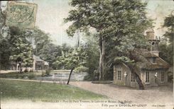 VINTAGE POSTCARD Versailles Park of Small Trianon Dairy and the house of the queen