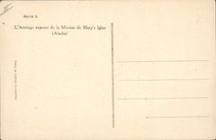 VINTAGE POSTCARD Dog Dogs the coach express train of the mission of Mary' S Alaska igloo