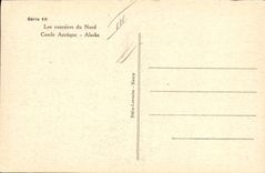 VINTAGE POSTCARD Chien Dogs the mails of North Rings Arctic Alaska