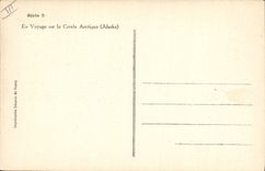 VINTAGE POSTCARD Chien Dogs travels from There on the Arctic circle Alaska