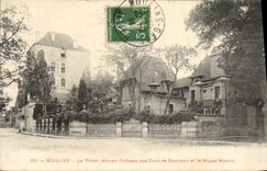 Prisión de la POSTAL de la VENDIMIA Moulins el castillo viejo de la prisión de los duques de Bourbon y del museo de Mantin