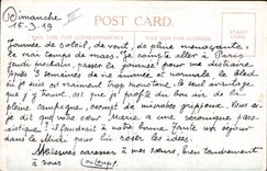 VINTAGE POSTCARD Illustrator Children Dog Right Poisson Red