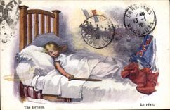VINTAGE POSTCARD Illustrator The dream the Militaria dream
