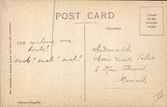 VINTAGE POSTCARD Illustrator Huilty Dog