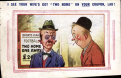 VINTAGE POSTCARD Illustrator Tempest Men