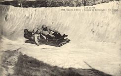 CPA Sports d'hiver Ski Course de Bobsleighs Un virage 