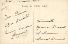 VINTAGE POSTCARD Winter sports Ski Monestier de Clermont In Bobsleigh