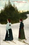 CPA Sports d'hiver Ski Canadian winter scenes The snow shoe girls Canada