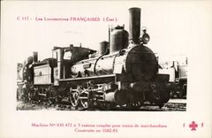 VINTAGE POSTCARD train Engine Machine 030.472