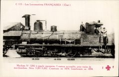 VINTAGE POSTCARD train Engine Machine 3282