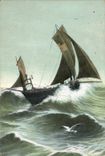 CPA Bateau Voilier peche