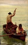CPA Bateau Voilier Peche Pecheur