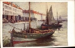 CPA Bateau Voilier peche 