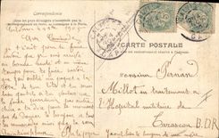 La POSTAL Militaria de la VENDIMIA acuartela a soldado de Plotard