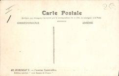 La POSTAL Militaria de la VENDIMIA acuartela Burdeos de Xaintrailles