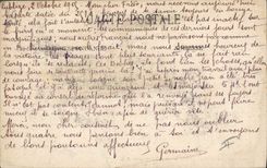 La POSTAL Militaria de la VENDIMIA acuartela los cuarteles de Lyon de la entrada principal de dios de la parte