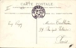La POSTAL Militaria de la VENDIMIA acuartela los cuarteles de Commercy del castillo