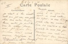 La POSTAL Militaria Compiegne de la VENDIMIA acuartela el districto de Bourcier