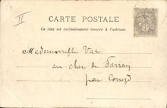La POSTAL Militaria Caserne Luneville Quartier Dietmann Chasseurs de la VENDIMIA tiene caballo