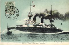 CPA Bateau de guerre Iena Cuirasse a tourelles
