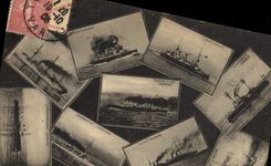 VINTAGE POSTCARD Warship Armours Louis Jeanne d' Arc Iena Formidable