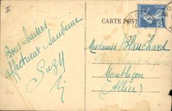 CPA Theatre Moulins Cheval Militaria