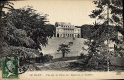 CPA Le Mans Vue sur la place des Jacobins Le Theatre 
