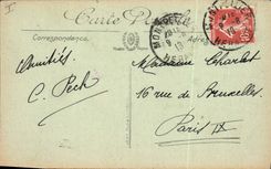 VINTAGE POSTCARD Montpellier the Theater the hearth