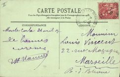 VINTAGE POSTCARD Monte Carlo Monaco the casino the room of the Theater