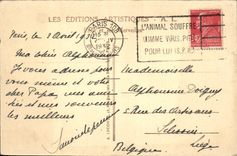 VINTAGE POSTCARD Palais Of Versailles Dimensions park One day of large water