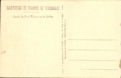 VINTAGE POSTCARD Splendors And Charms Of Versailles Frontage of Small Trianon on the gardens