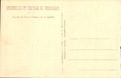 VINTAGE POSTCARD Splendors And Charms Of Versailles Frontage of Large Trianon on the gardens