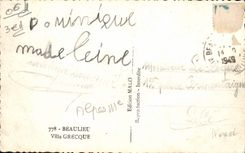 CPM Beaulieu Villa Grecque