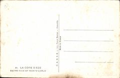 VINTAGE POSTCARD Surroundings Nice and Monte Carlo Monaco