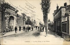 Prisión de Corbeil de la POSTAL de la VENDIMIA la calle Feray y la prisión