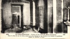 La prisión de París de la POSTAL de la VENDIMIA el Dungeon de la casa de campo del vigilante o era traba para arriba Marie Antonieta