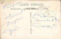 Vuelta de Gisors de la prisión de la POSTAL de la VENDIMIA del gobernador y del preso