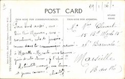 VINTAGE POSTCARD Woman Red Cross Bear