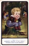 VINTAGE POSTCARD Enfant Nobody coil has conceited man