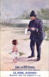 VINTAGE POSTCARD Police Child Police officers