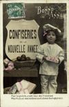 VINTAGE POSTCARD Child Confectioneries