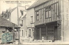 VINTAGE POSTCARD Moret on Loing Maison old Sweetens Barley of the nuns of Moret