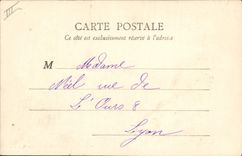 VINTAGE POSTCARD Bordeaux the street Sainte Catherine the place Saint Project Cusenier Publicity