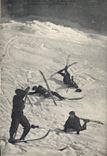VINTAGE POSTCARD Winter sports Ski School of ski of Briançon Vexations of beginners
