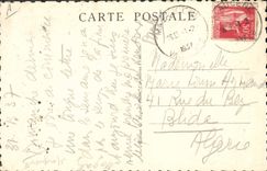 VINTAGE POSTCARD Winter sports Ski Mount Ventoux Departure of a race of skiers to the Serene Mount